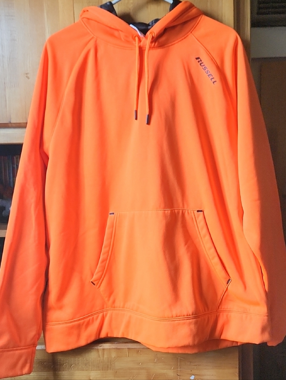 Russell Athletic High-Visibility Orange‎ Hoodie. Sz XL